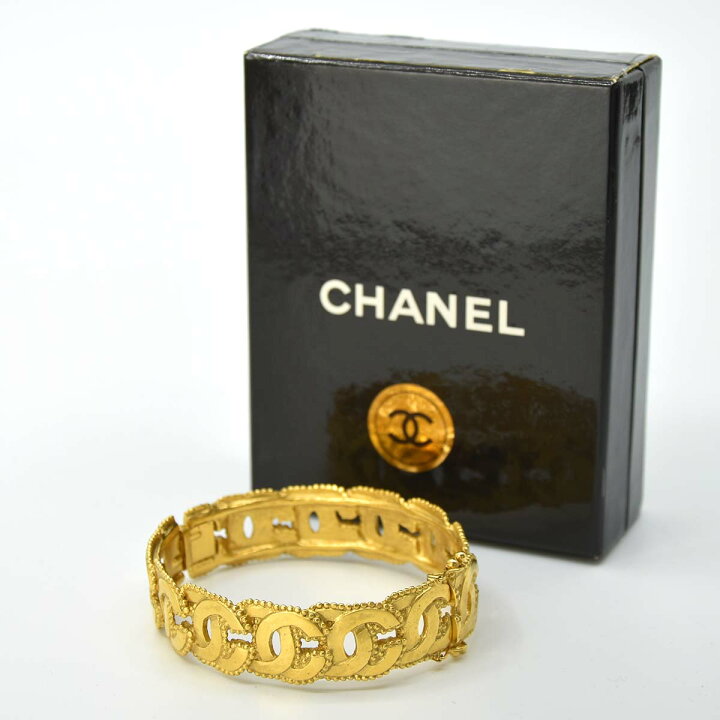 楽天市場】質屋 ブレスレット CHANEL シャネル ココマーク ゴールドGP  