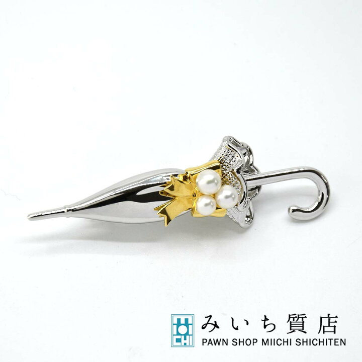 楽天市場】質屋 ミキモト ブローチ 傘 K18 パール MIKIMOTO アンブレラ 