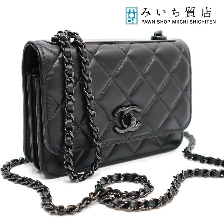 楽天市場】質屋 未使用 シャネル CHANEL チェーンウォレット オール  