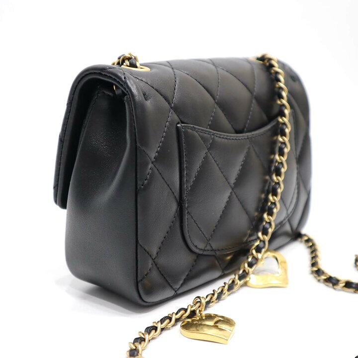 楽天市場】質屋 未使用 シャネル CHANEL ハート ミニ フラップバッグ  