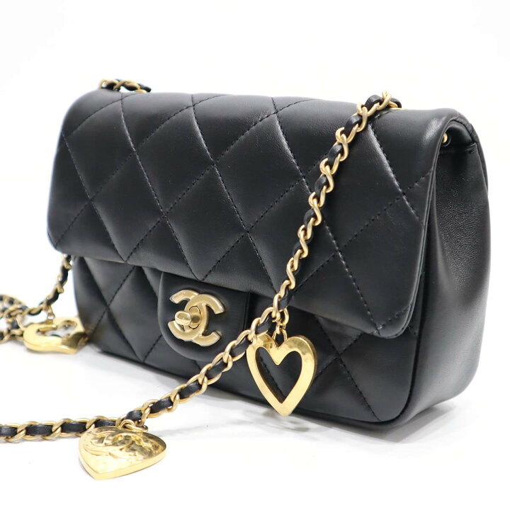 楽天市場】質屋 未使用 シャネル CHANEL ハート ミニ フラップバッグ  