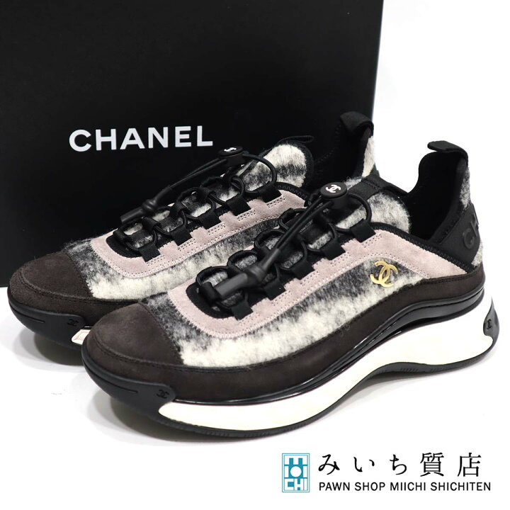 楽天市場】質屋 未使用 CHANEL シャネル スニーカー マトラッセ 39 