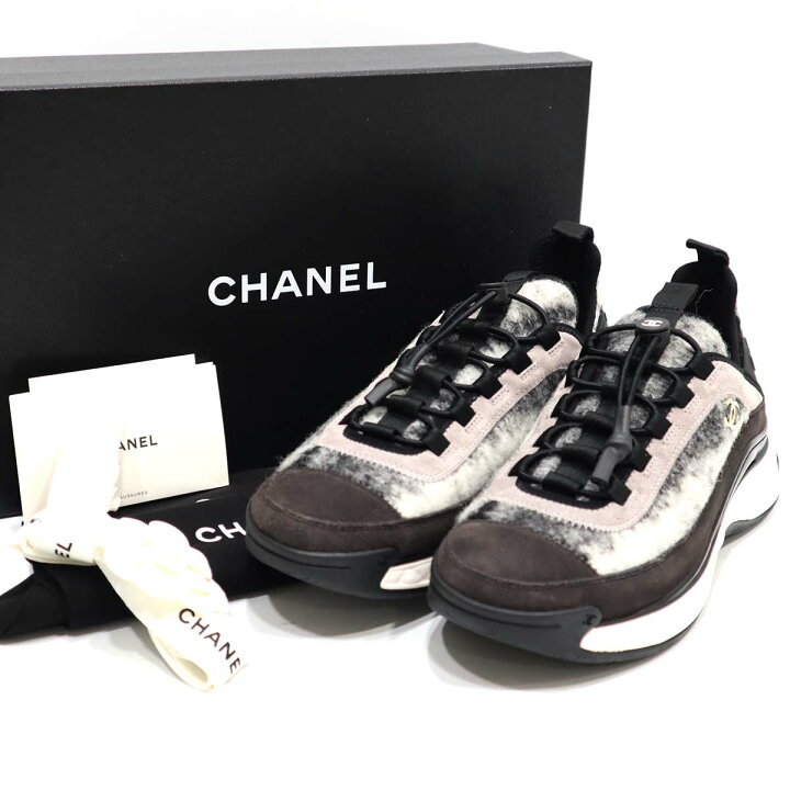 楽天市場】質屋 未使用 CHANEL シャネル スニーカー マトラッセ 39  