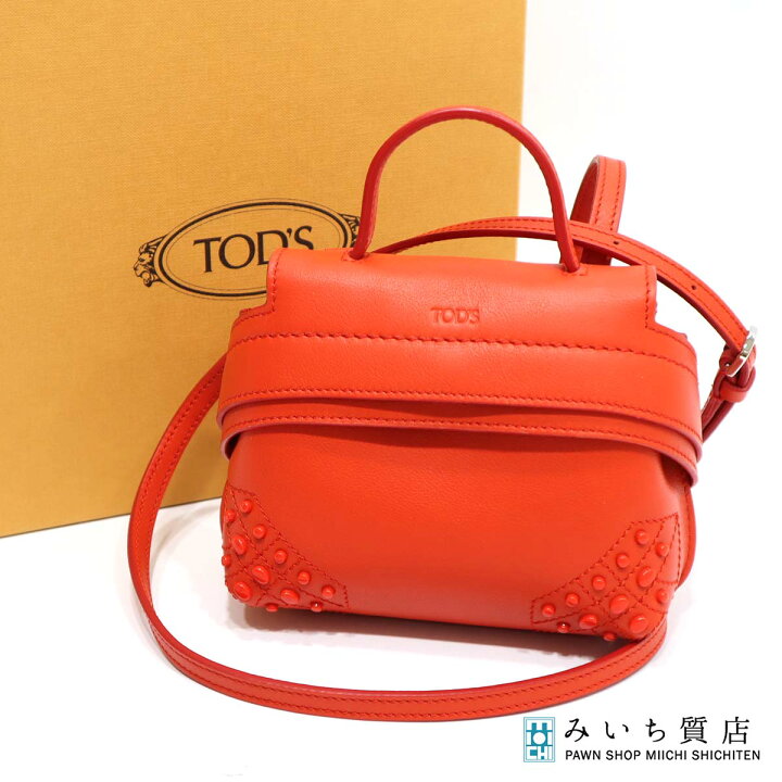 楽天市場】質屋 トッズ TOD`S ウェーブバッグ ミニショルダー バッグ 