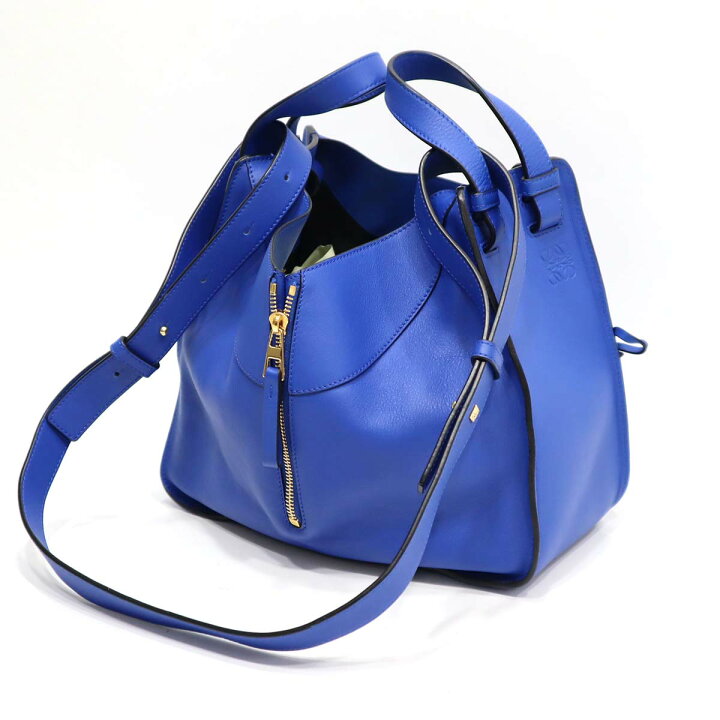 楽天市場】質屋 ロエベ LOEWE バッグ ハンモックスモール ブルー 
