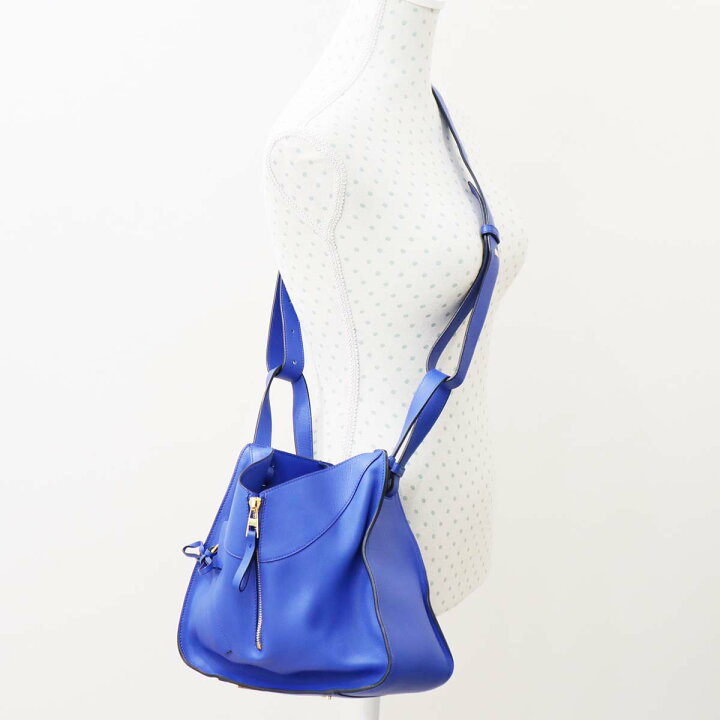 楽天市場】質屋 ロエベ LOEWE バッグ ハンモックスモール ブルー 