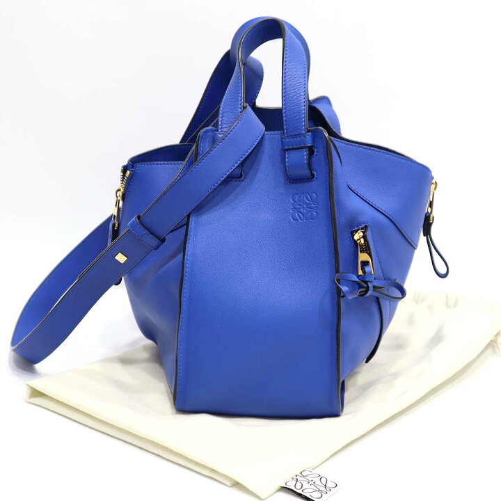 楽天市場】質屋 ロエベ LOEWE バッグ ハンモックスモール ブルー 