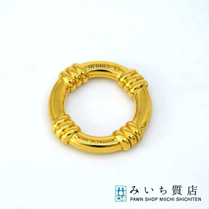 楽天市場】質屋 エルメス スカーフリング ブーエ ゴールド色 HERMES み  