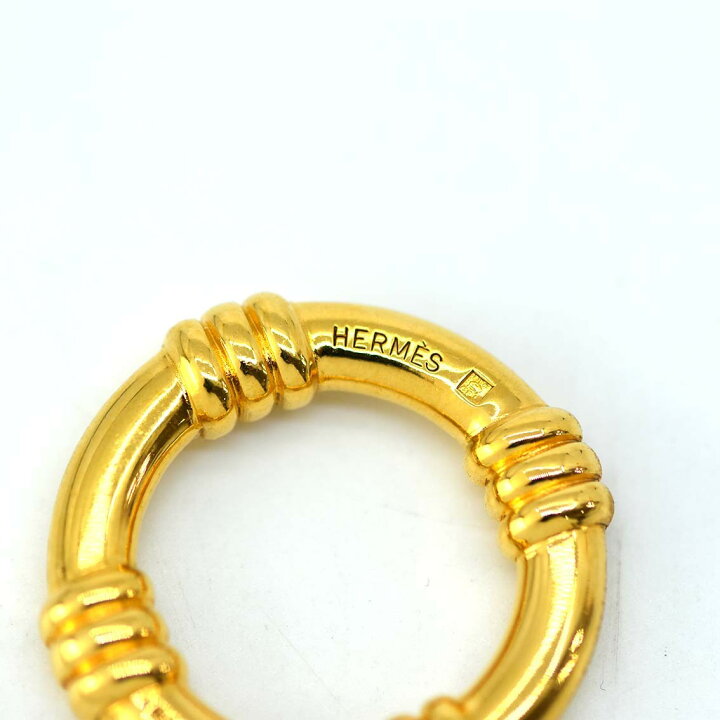 楽天市場】質屋 エルメス スカーフリング ブーエ ゴールド色 HERMES み  