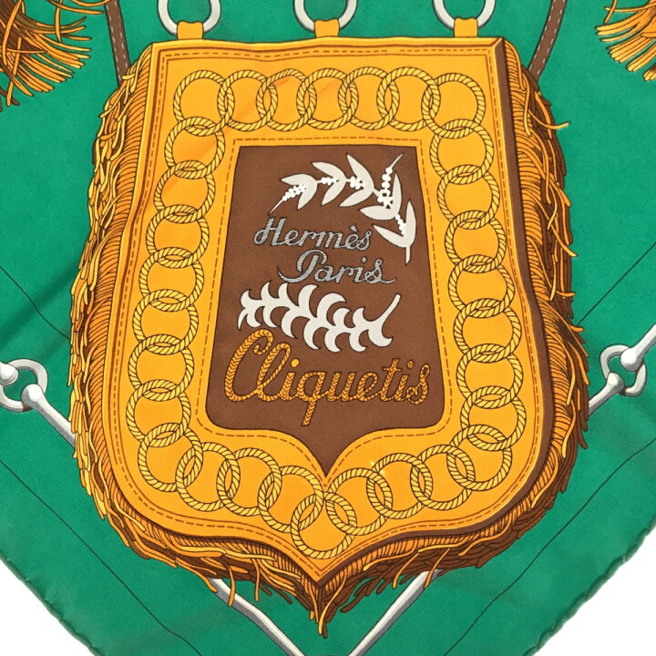 楽天市場】質屋 エルメス HERMES カレ90 大判スカーフ Cliquetis A 