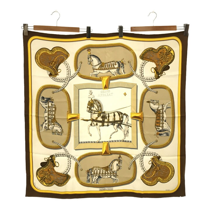 楽天市場】質屋 エルメス HERMES カレ90 シルク TRES GRAND APPARAT 