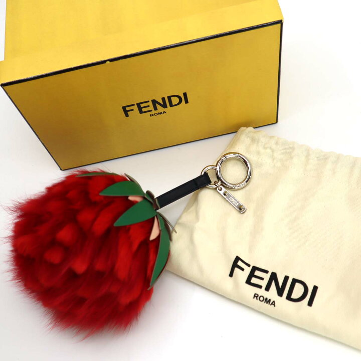 楽天市場】質屋 フェンディ FENDI フルーツチャーム イチゴ チャーム 