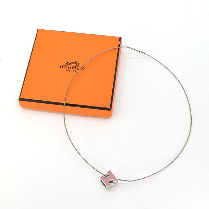 楽天市場】質屋 エルメス Hキューブ ネックレス HERMES ピンク 