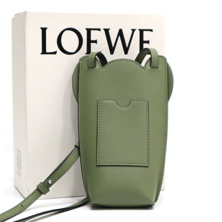 楽天市場】質屋 未使用 ロエベ LOEWE エレファント ポケット ポーチ 