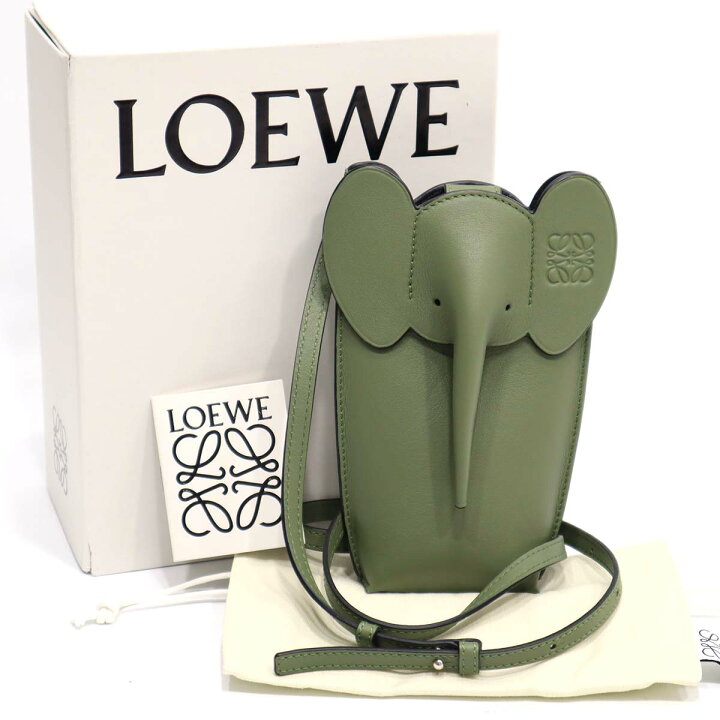 楽天市場】質屋 未使用 ロエベ LOEWE エレファント ポケット ポーチ 