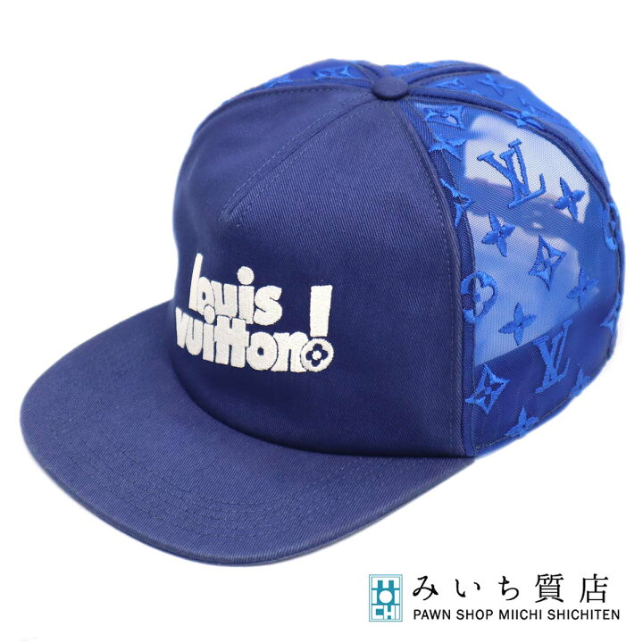 楽天市場】質屋 LV ルイヴィトン キャップ 青 MP3126 メッシュ 帽子 