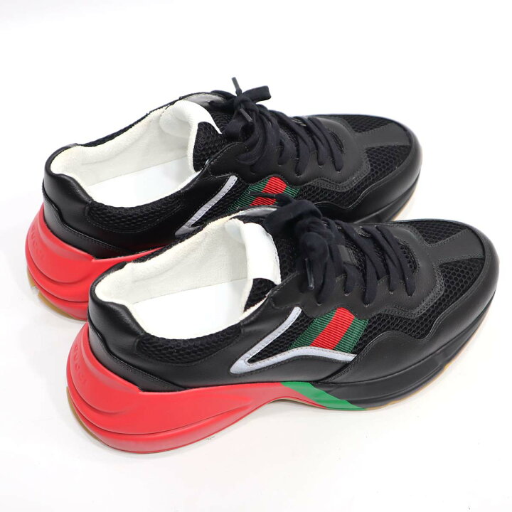 楽天市場】質屋 グッチ GUCCI ライトン ローカット スニーカー 8 1/2 