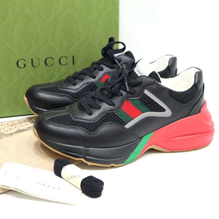 楽天市場】質屋 グッチ GUCCI ライトン ローカット スニーカー 8 1/2 
