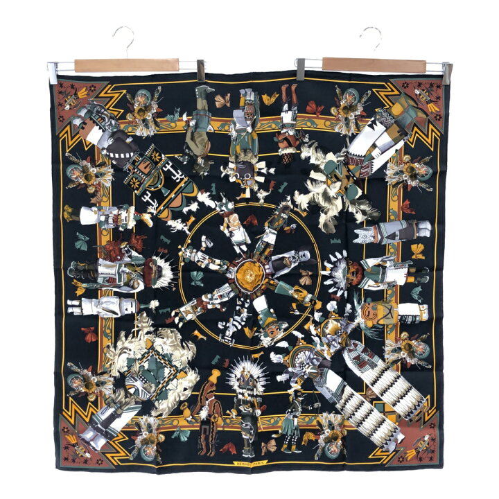楽天市場】質屋 美品 エルメス HERMES カレ90 Kachinas カチナ 