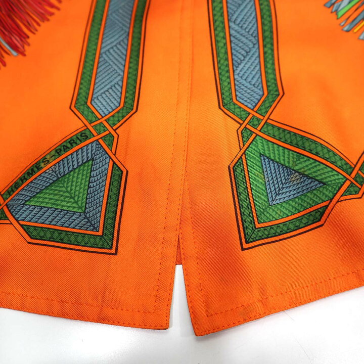 楽天市場】質屋 エルメス HERMES 服 オレンジ シャツ 40 サイズ シルク  