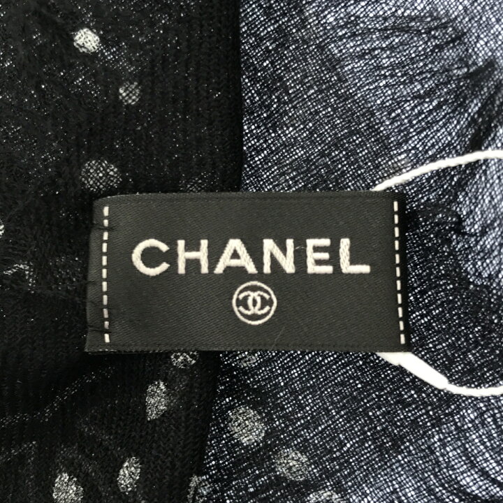 楽天市場】質屋 シャネル CHANEL ストール AA9046 フリンジ ブラック 