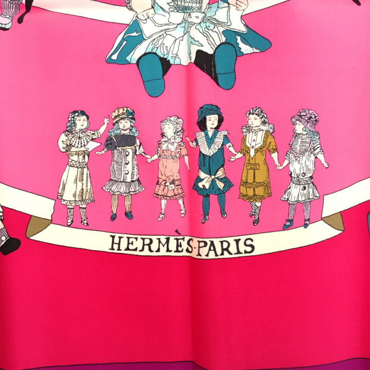 送料無料 レア物 美品 HERMES エルメス スカーフ カレ90 HELLO DOLLY 