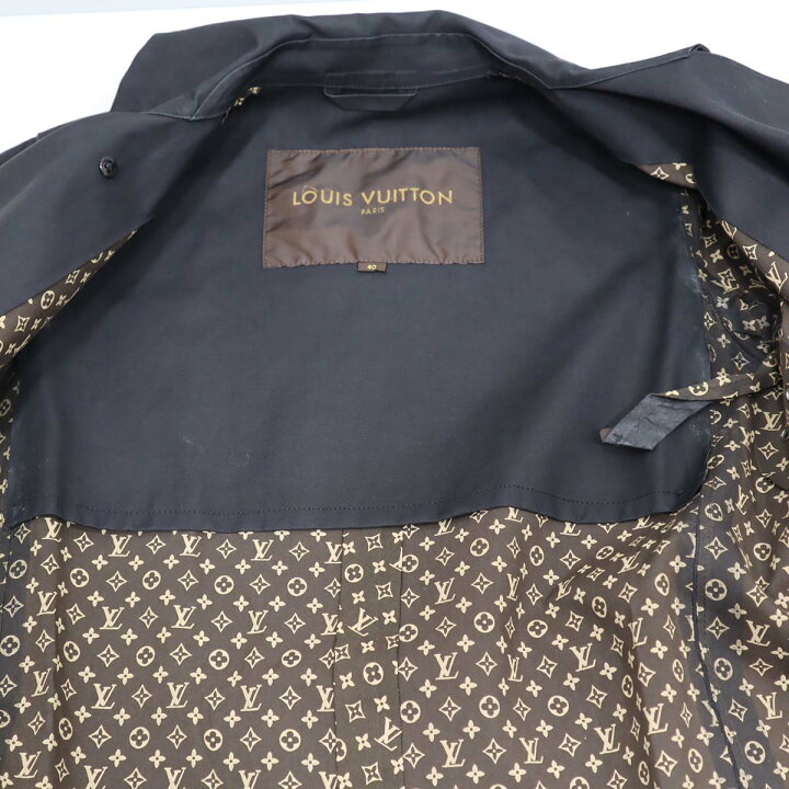 楽天市場】質屋 LV ルイヴィトン LOUIS VUITTON トレンチコート 黒 