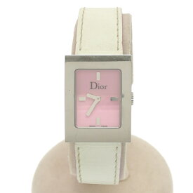 質屋 腕時計 稼働 ディオール Christian Dior D78-109 ピンク文字盤 スクエア クォーツ 2024.2電池交換済 H2130 みいち質店