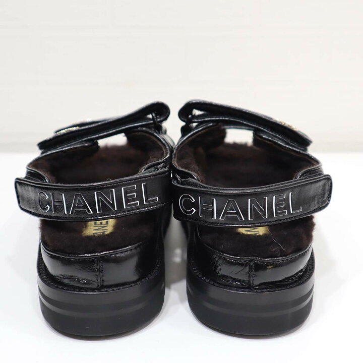 楽天市場】質屋 未使用 シャネル CHANEL サンダル ボア G45291 