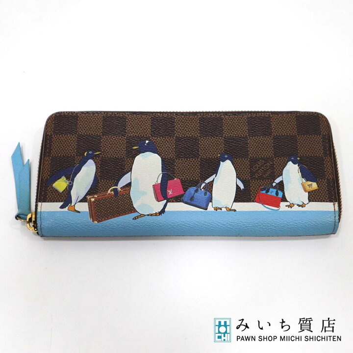 楽天市場】質屋 LV ポルトフォイユ・クレマンス ダミエ ブルー 