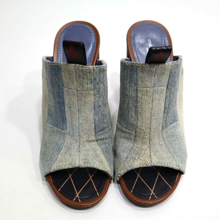 楽天市場】質屋 LV ルイヴィトン シルエットライン ミュール サンダル 