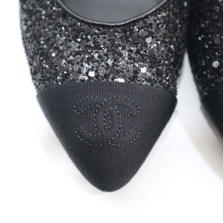 楽天市場】質屋 シャネル CHANEL パンプス ココマーク ブラック 36C 