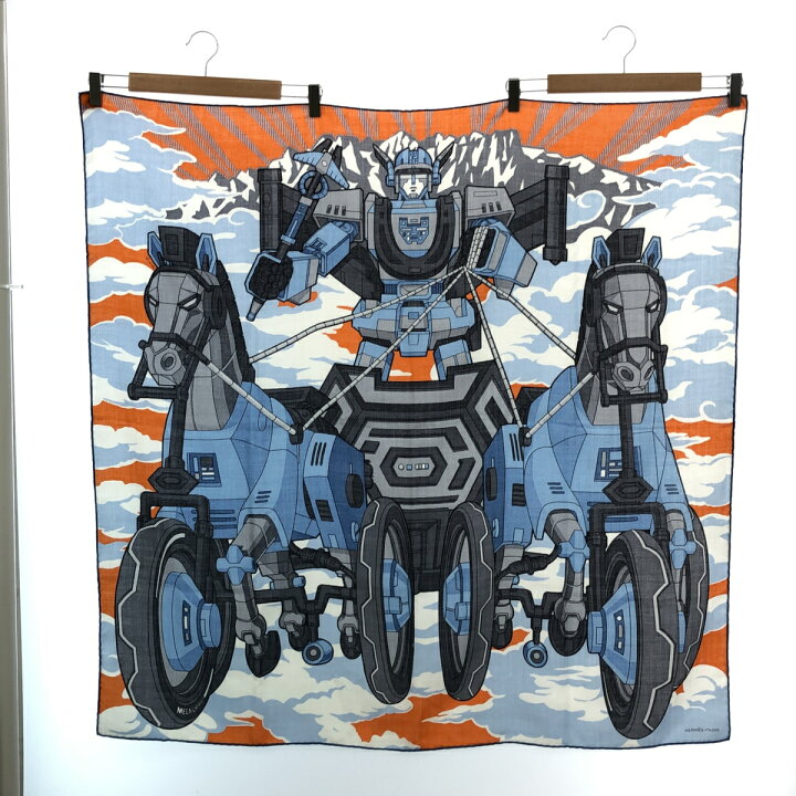 楽天市場】質屋 希少 エルメス HERMES カレ100 カシミヤシルク メガ 