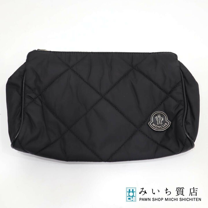 楽天市場】質屋 モンクレール MONCLER ポーチ ブラック 黒 ナイロン 