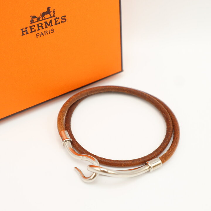 楽天市場】質屋 HERMES エルメス ジャンボブレス 2重巻 ブレスレット 