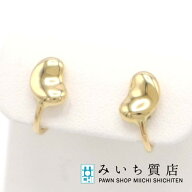 質屋 仕上げ済 TIFFANY&Co. ティファニー ビーン イヤリング 750 ゴールド アクセサリー 約4.2g ◆ H1193…