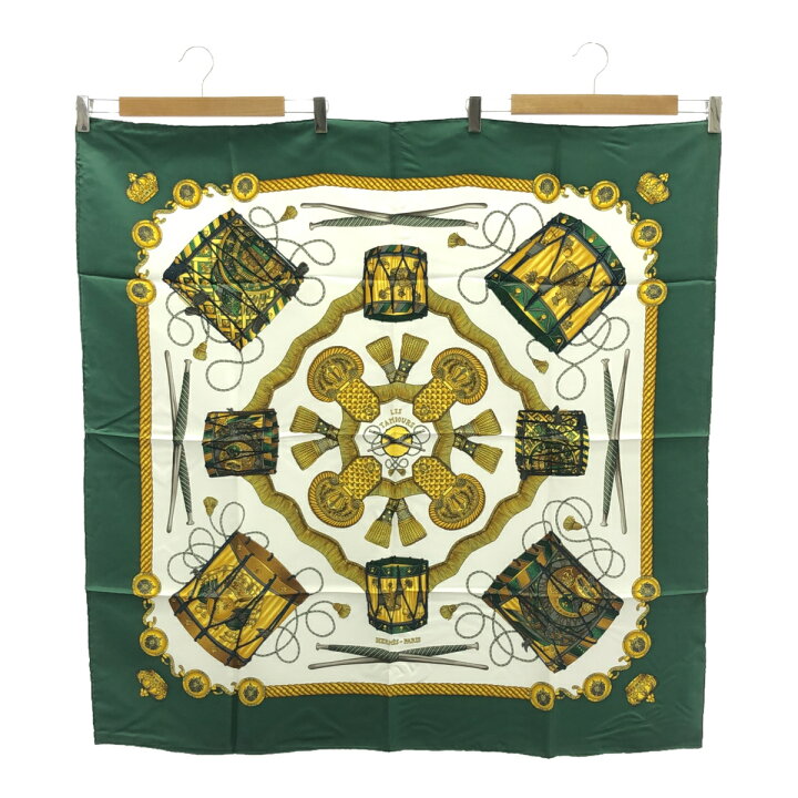 楽天市場】質屋 HERMES エルメス カレ90 LES TAMBOURS タンブールの  