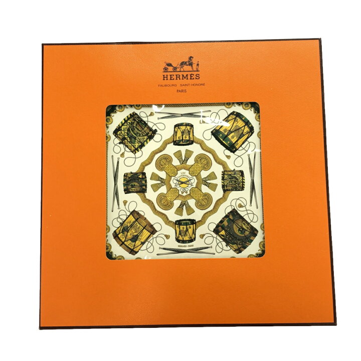 楽天市場】質屋 HERMES エルメス カレ90 LES TAMBOURS タンブールの  