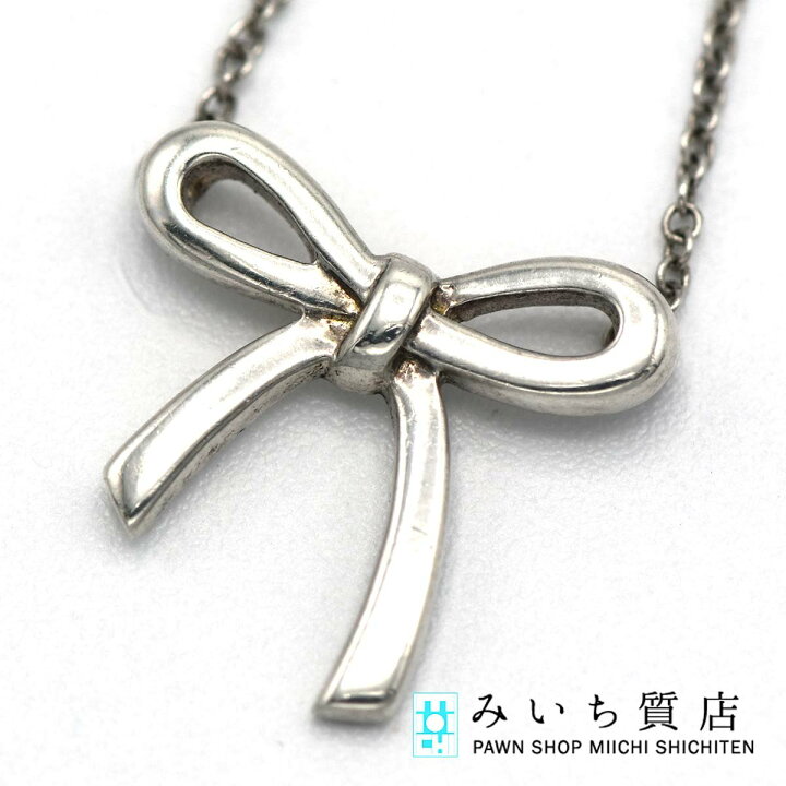 楽天市場】質屋 TIFFANY&Co ティファニー ボウ リボン ネックレス 925 