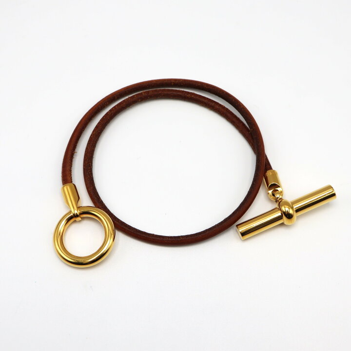 楽天市場】質屋 HERMES エルメス グレナン 二重巻き ブレスレット 