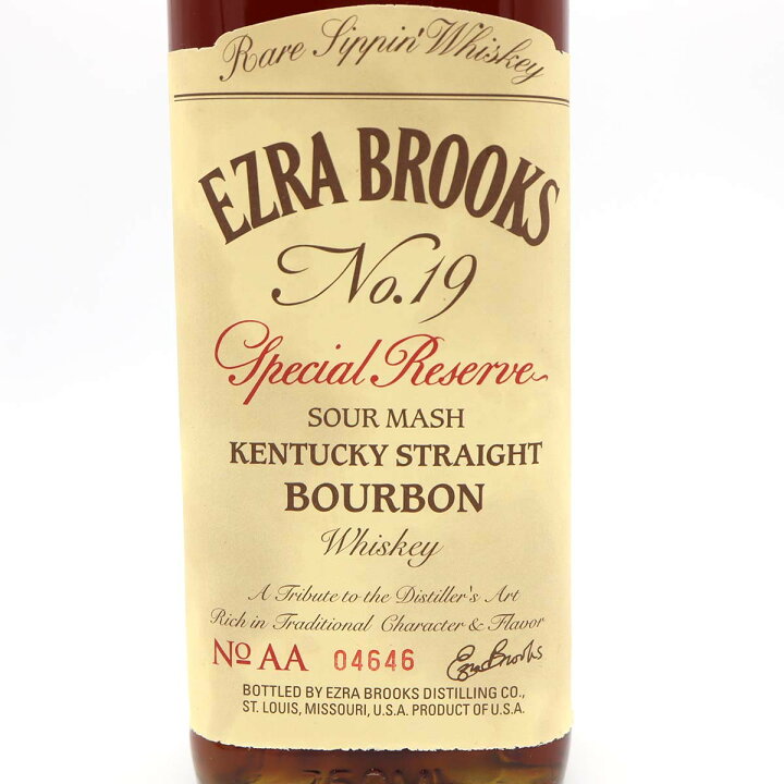 楽天市場】質屋 お酒 未開栓 EZRA BROOKS エズラ ブルックス No.19 