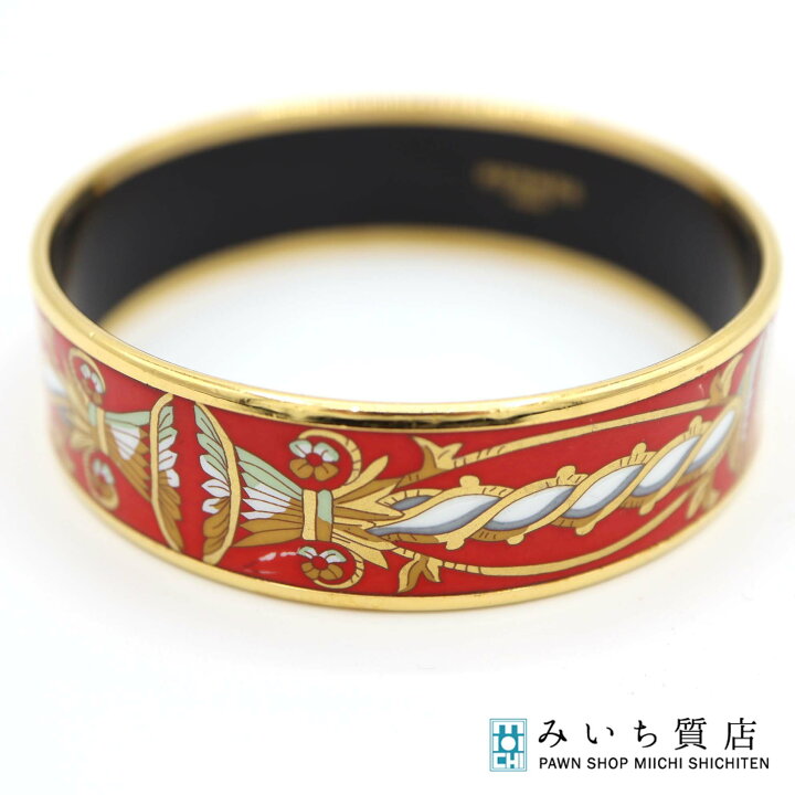 楽天市場】質屋 HERMES エルメス バングル エマイユ GM 七宝焼き 