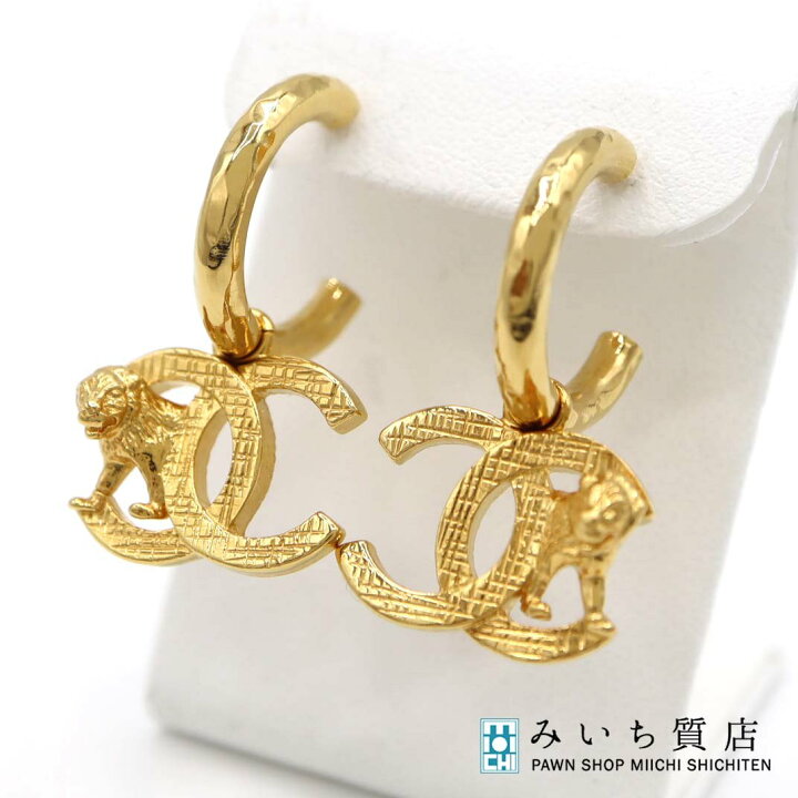 楽天市場】質屋 CHANEL シャネル ピアス ライオン ココマーク B22/A 