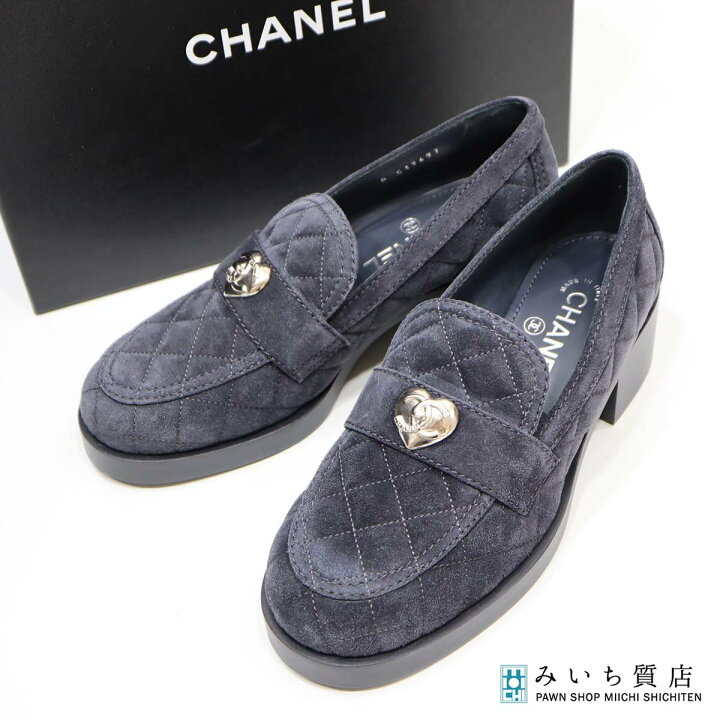 楽天市場】質屋 CHANEL シャネル G39697 ローファー ヒール マトラッセ 
