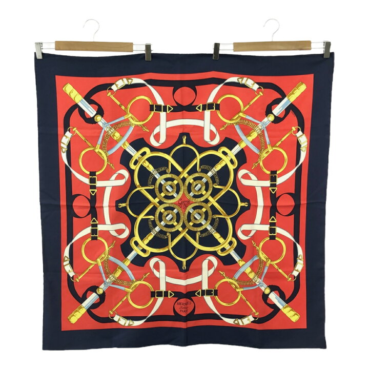 楽天市場】質屋 HERMES エルメス カレ90 スカーフ Eperon d 