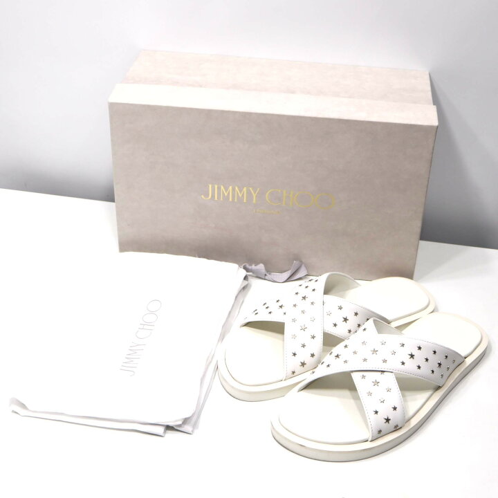 楽天市場】質屋 JIMMY CHOO ジミーチュウ サンダル PALMO パルモ 