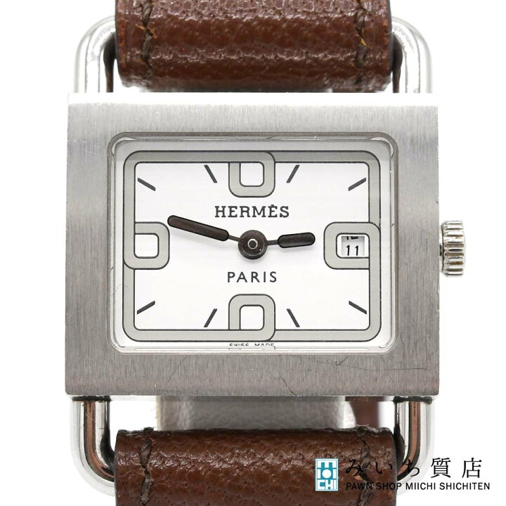 楽天市場】質屋 稼働 HERMES エルメス バレニア スクエア クォーツ  
