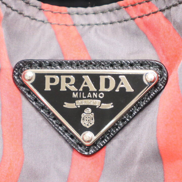 楽天市場】質屋 PRADA プラダ トートバッグ ナイロン 総柄 三角ロゴ 