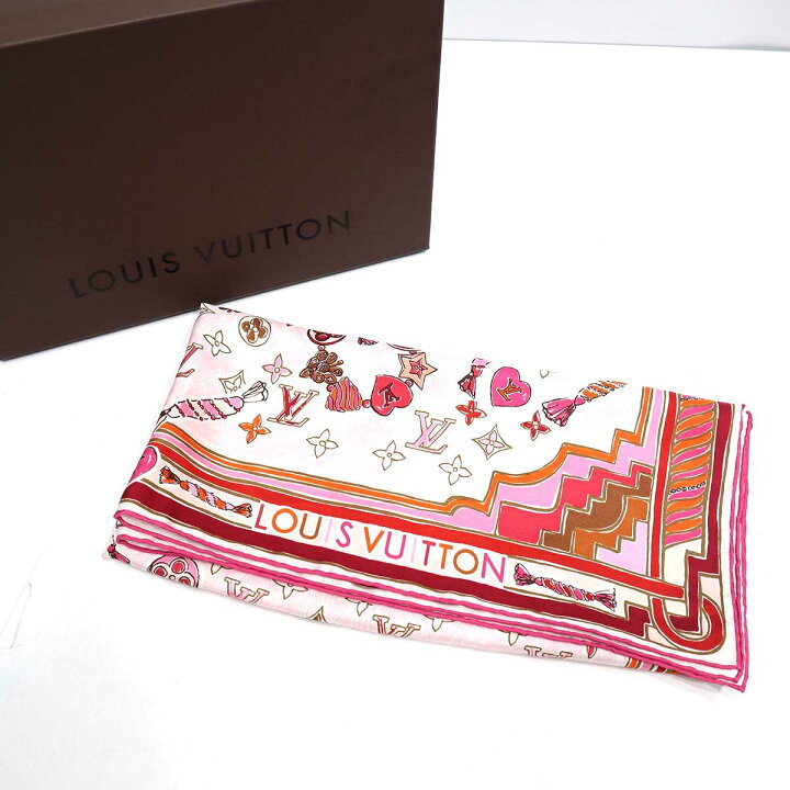 楽天市場】質屋 LOUIS VUITTON ルイヴィトン スカーフ ストール ピンク 