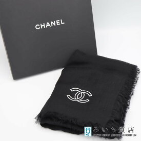 質屋 CHANEL シャネル ストール 黒 CC ココマーク カシミヤ 100％ 薄手 ショール 服飾小物 H20760 みいち質店